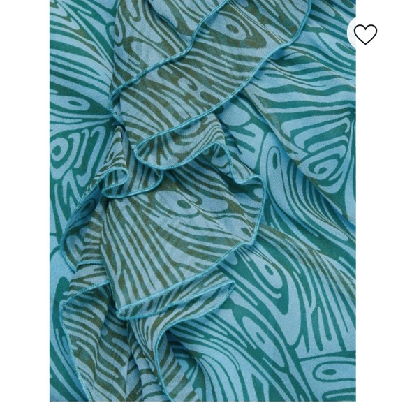 CINQ À SEPT Rayner Asymmetric Ruffle Midi-Dress NWOT - Picture 4 of 9